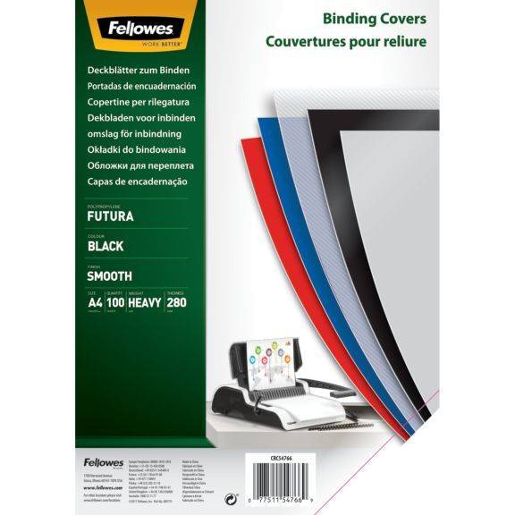 Deckblätter Fantasie A4, PP, schwarz, 100 Stück