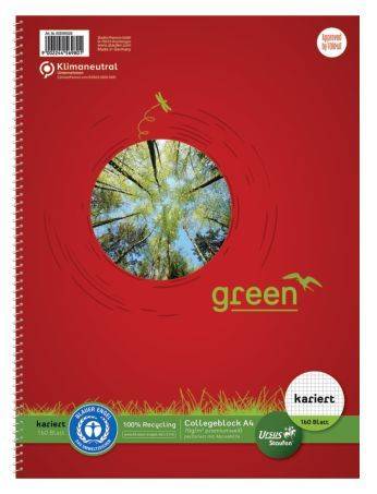 Collegeblock LIN28, A4, 160 Blatt, 70g qm, 5mm kariert, mit Randlinie