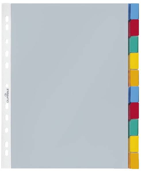 Hüllenregister Folie, blanko, transparent, A4, 10 Blatt