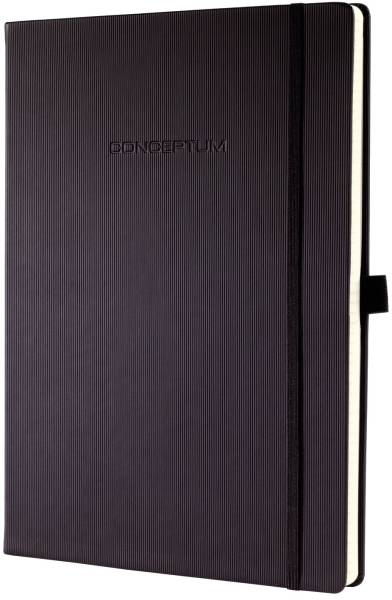 Notizbuch A4+, liniert, 194 Seiten, schwarz, Hardcover®