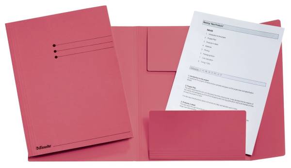 Jurismappe, A4, Manilakarton 275 g qm, rosa