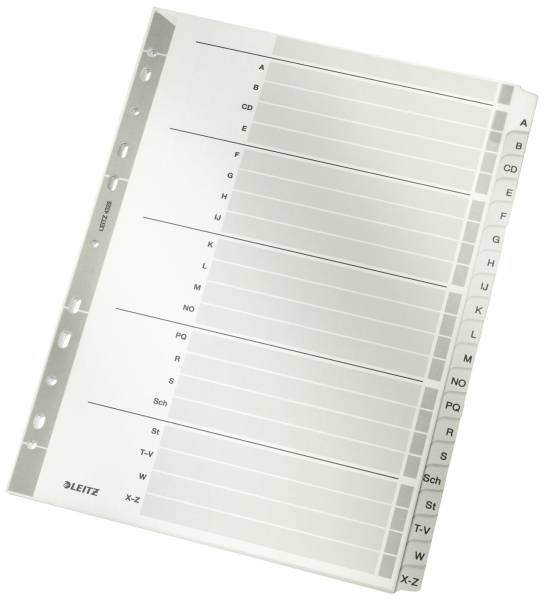 4328 Register A Z, Karton, A4, 20 Blatt, grau