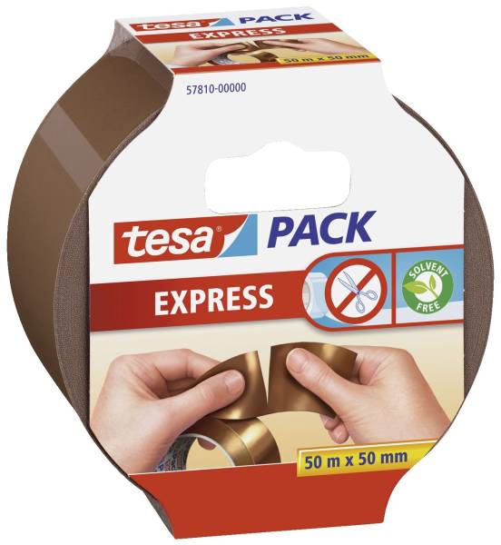 Verpackungsklebeband tesapack Express, PP, 50 m x 50 mm,braun®