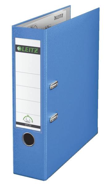 LEITZ Ordner Plastik A4 8cm hellblau 1010-50-30 180° Mechanik