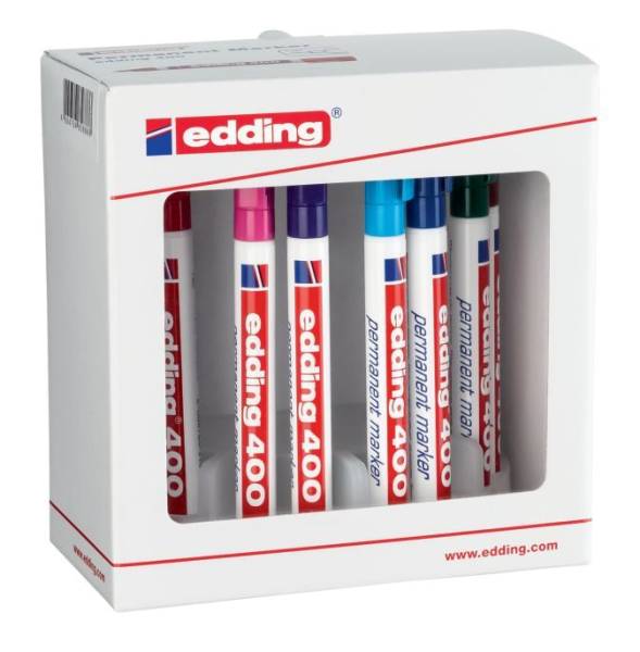 400 Permanentmarker nachfüllbar, 1 mm, 10 Stück sortiert
