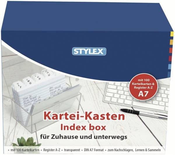 Karteikasten Plastik A7, transparent