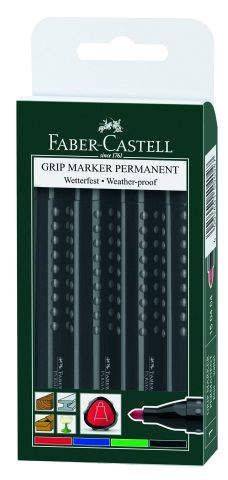 Permanentmarker GRIP 1504 Rund, nachfüllbar, 4er Etui