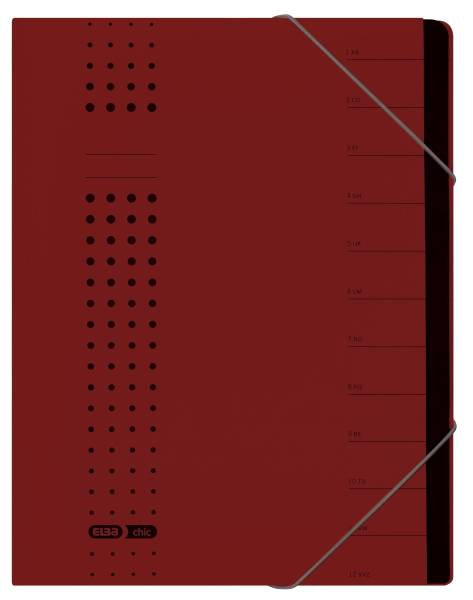 ELBA Ordnungsmappe Chic A4 12 Fächer bordeaux 400001990 42496BX