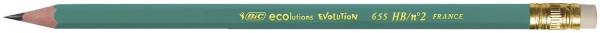 Bleistift ECOlutions EVOLUTION 655, HB, mit Radierer, grün