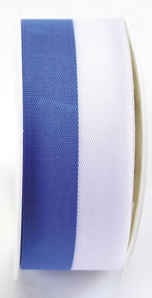 Zier Acetatband 15 mm x 25 m, blau weiß
