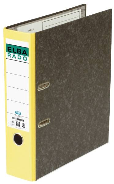 Ordner rado Wolkenmarmor A4, 80 mm, gelb