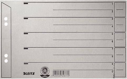 LEITZ Trennblatt quer A5 grau 1656-00-85 100ST ungeöst