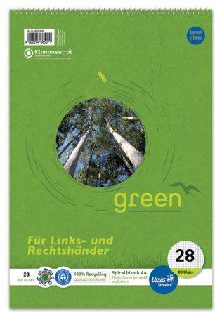 Spiralblock LIN28 A4 80 Blatt 70g qm Links Rechtshänder