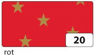 FOLIA Fotokarton 50x70cm Sterne rot 5820 300g