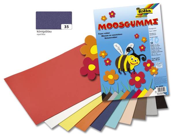 FOLIA Moosgummi 2mm königsblau 23535 29x40cm