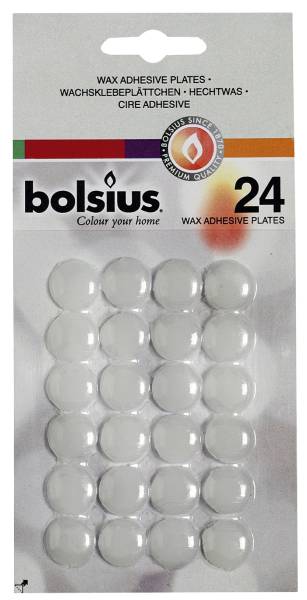 BOLSIUS Wachsklebeplättchen weiß 24ST 103690203800