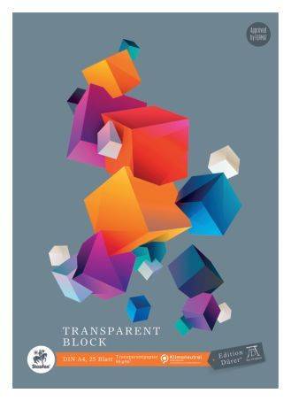Transparentblock A4, 25 Blatt, 80g qm