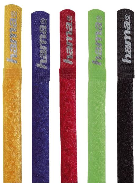 HAMA Kabelbinder 5ST farbig 20535 21,5cm