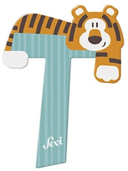 Tierbuchstaben "T Tukan" 10 cm, Holz