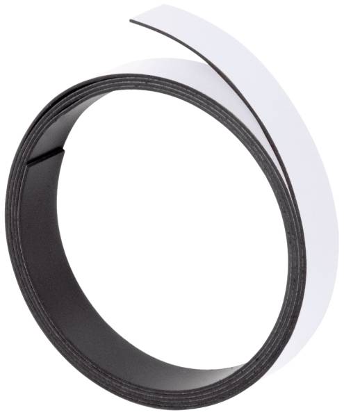 Magnetband, 100 cm x 5 mm, 1 mm, weiß