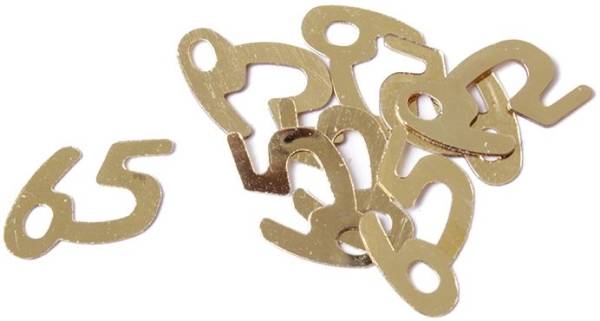 Konfetti Zahl 65 gold 6505 10gr 65