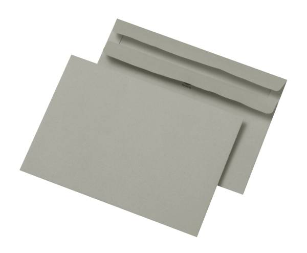 Briefumschlag C6, grau, selbstklebend, ohne Fenster, 75 g m²
