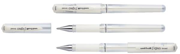 Gelroller uni ball SIGNO UM 153, Schreibfarbe: weiß®