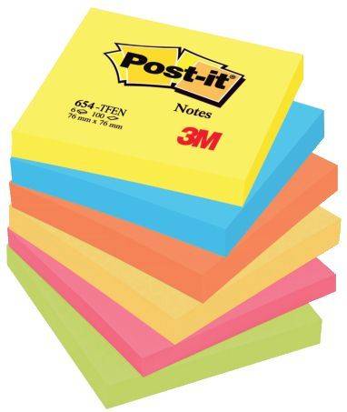 POST-IT Haftnotizblock 76x76mm Active 654TFEN 100Bl 6St