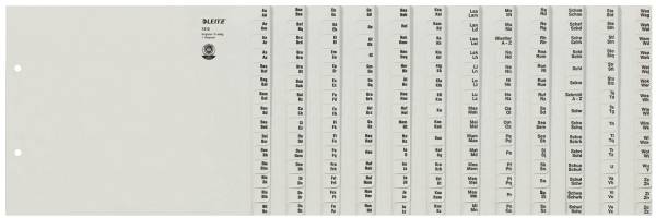 1312 Registerserie A Z, Papier, A4 Überbreite, für 12 Ordner, grau