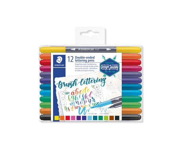 STAEDTLER Faserschreiber DUO 12ST sortiert 3004TB12 Handlettering