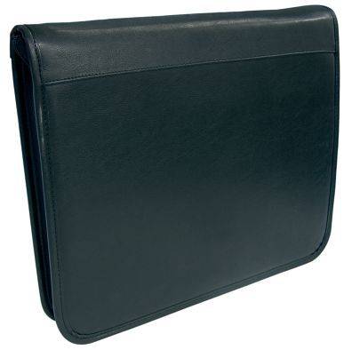 Collegemappe A4, schwarz, 4 Ringe, mit Rechner