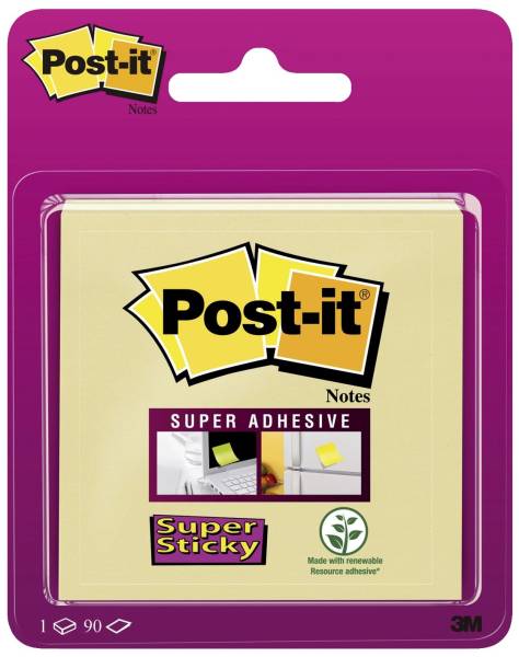 Haftnotizblock 76 x 76 mm, 90 Blatt, gelb