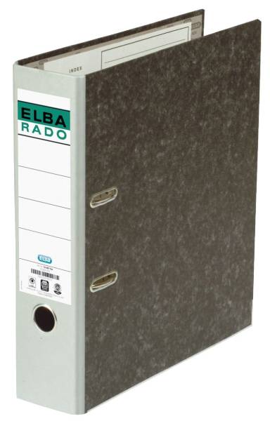 Ordner rado Wolkenmarmor A4, 80 mm, grau