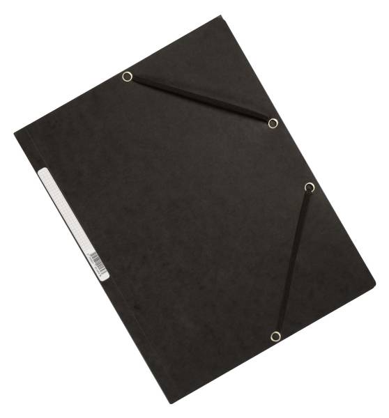 Eckspanner Karton A4 mit Gummizug schwarz