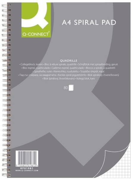 Collegeblock A4, 80 Blatt, 70 g qm, kariert