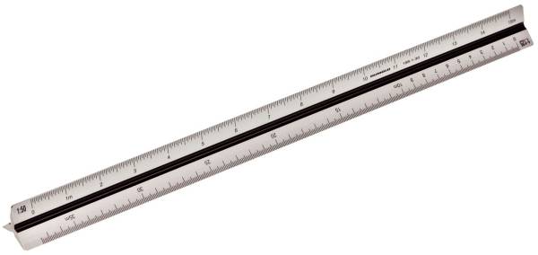 RUMOLD Dreikantmass-Stab 30cm Alu 195/1/30