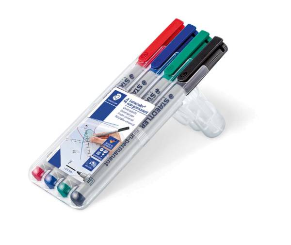 Feinschreiber Lumocolor Universalstift non permanent, F, Box mit 4 Farben®