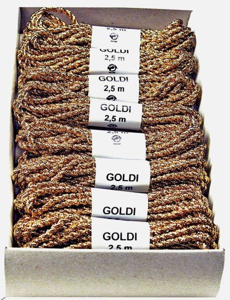 Weihnachtskordel 3mmx2,5m gold
