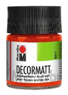 Decormatt Acryl, Zinnoberrot hell 030, 50 ml