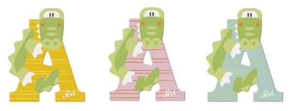 TRUDI Tierbuchstaben 10cm Alligator SEVI 83001/81601