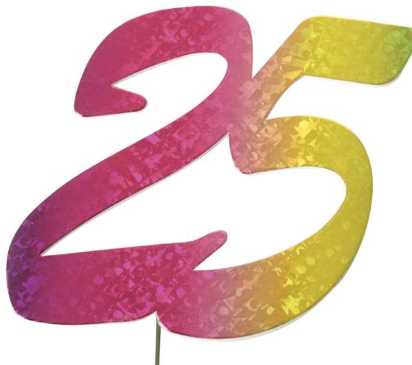 Jubiläumszahl 25 bunt