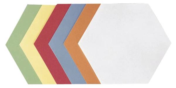 Moderationskarte Wabe, 190 x 165 mm, sortiert, 500 Stück