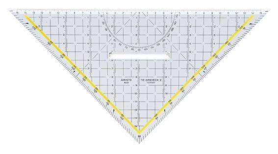 Zeichendreieck TZ Dreieck, Plexiglas mit Griff, 325 mm, glasklar®