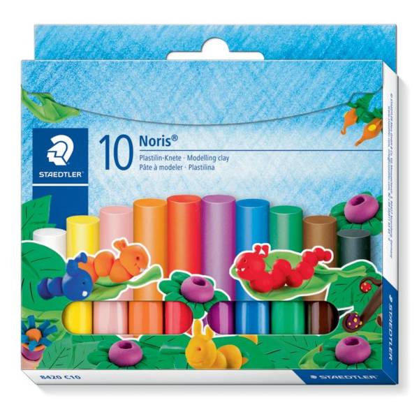 Plastilin Knete Noris Club 10 Farben im Kartonetui®