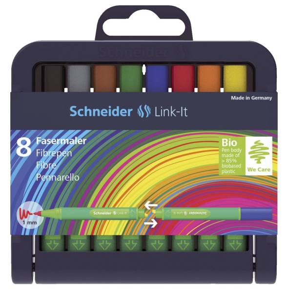 Faserschreiber Link It, 8 Farben im Etui