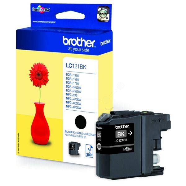 BROTHER Inkjetpatrone schwarz LC121BK
