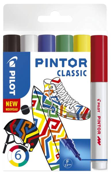 PILOT Kreativmarker Pintor 6ST F Classic SW-PT-F-S6-C 4160S6C