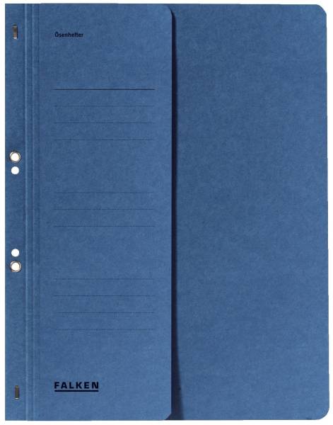 Ösenhefter A4 1 2 Vorderdeckel kfm Heftung, blau, Manilakarton, 250 g qm