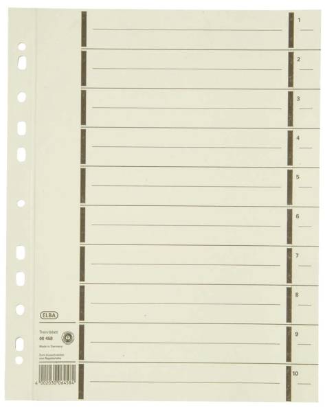 Trennblätter mit Perforation A4 Überbreite, chamois, 100 Stück
