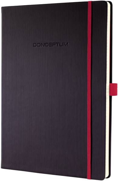 Notizbuch Red Edition ca A4, kariert, schwarz, Hardcover®